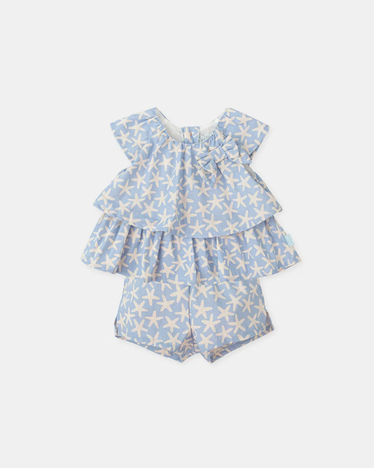 Детский комплект для девочек хлопковый Tutto Piccolo, Azul Celeste
