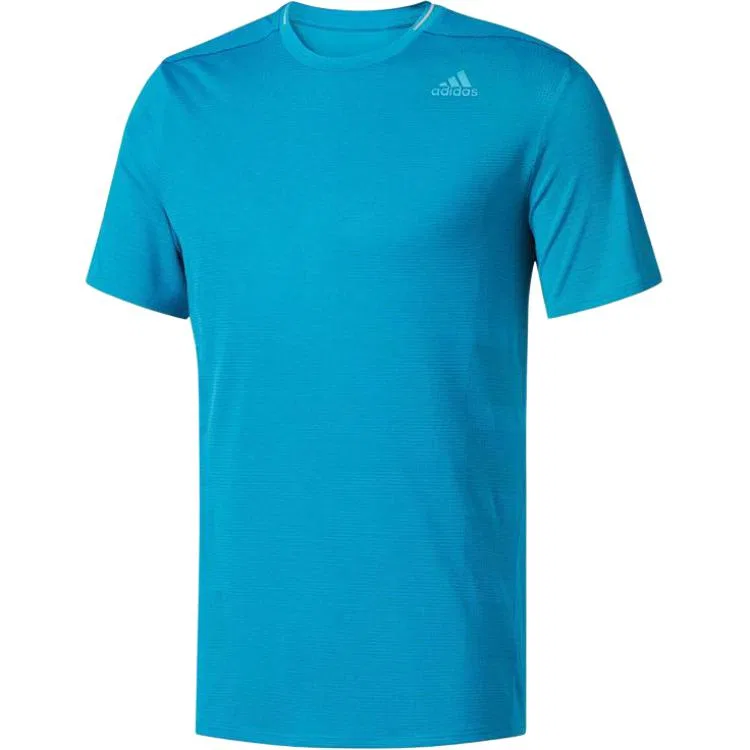 Футболка с круглым вырезом, прямая посадка, Adidas, Blue