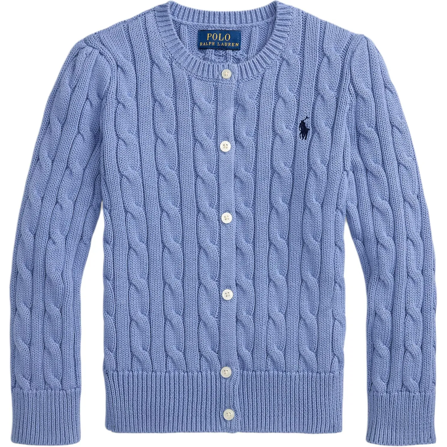 Детский свитер с круглым вырезом, средней посадки, не растяжимый, Purple, Polo Ralph Lauren