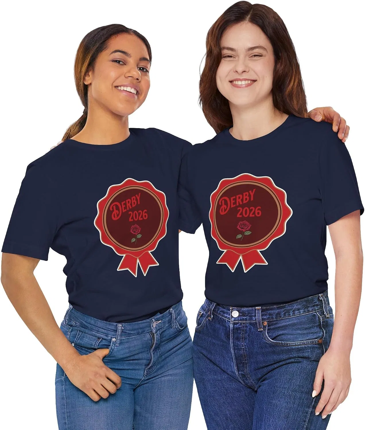 Мужская футболка с вышивкой Derby 2026 Bella+canvas, Navy — фото 3