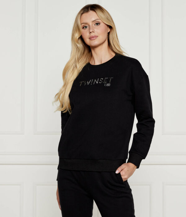 

Костюм женский Twinset U&B хлопковый со стразовами, черный