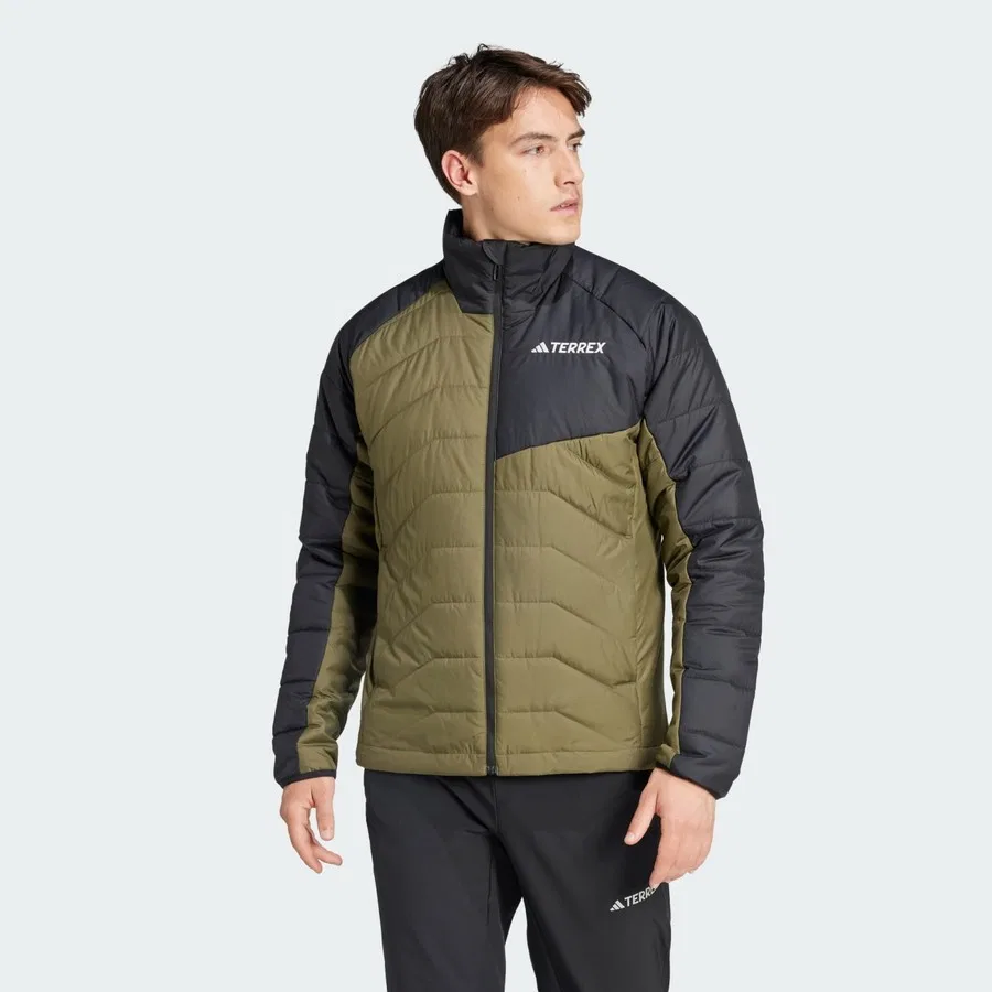 Куртка-пуховик TERREX Multi Synthetic Insulated Jacket adidas, Черно-зеленый