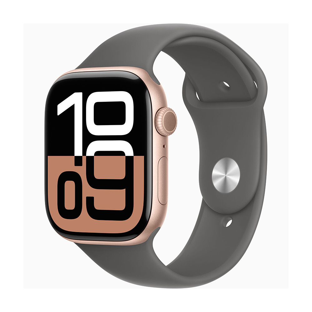 

Умные часы Apple Watch Series 10 (GPS), 46 мм, Rose Gold Aluminum Case/Stone Gray Sport Band - S/M, Серый, Умные часы Apple Watch Series 10 (GPS), 46 мм, Rose Gold Aluminum Case/Stone Gray Sport Band - S/M