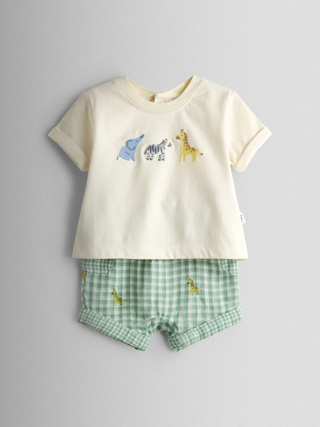 Комплект из топа и шорт, сафари Jojo Maman Bébé, кремовый