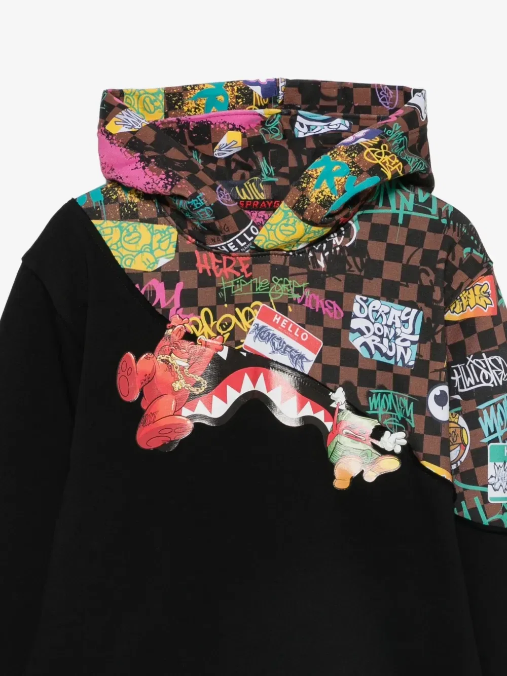 Худи с графическим принтом Sprayground, черный — фото 3