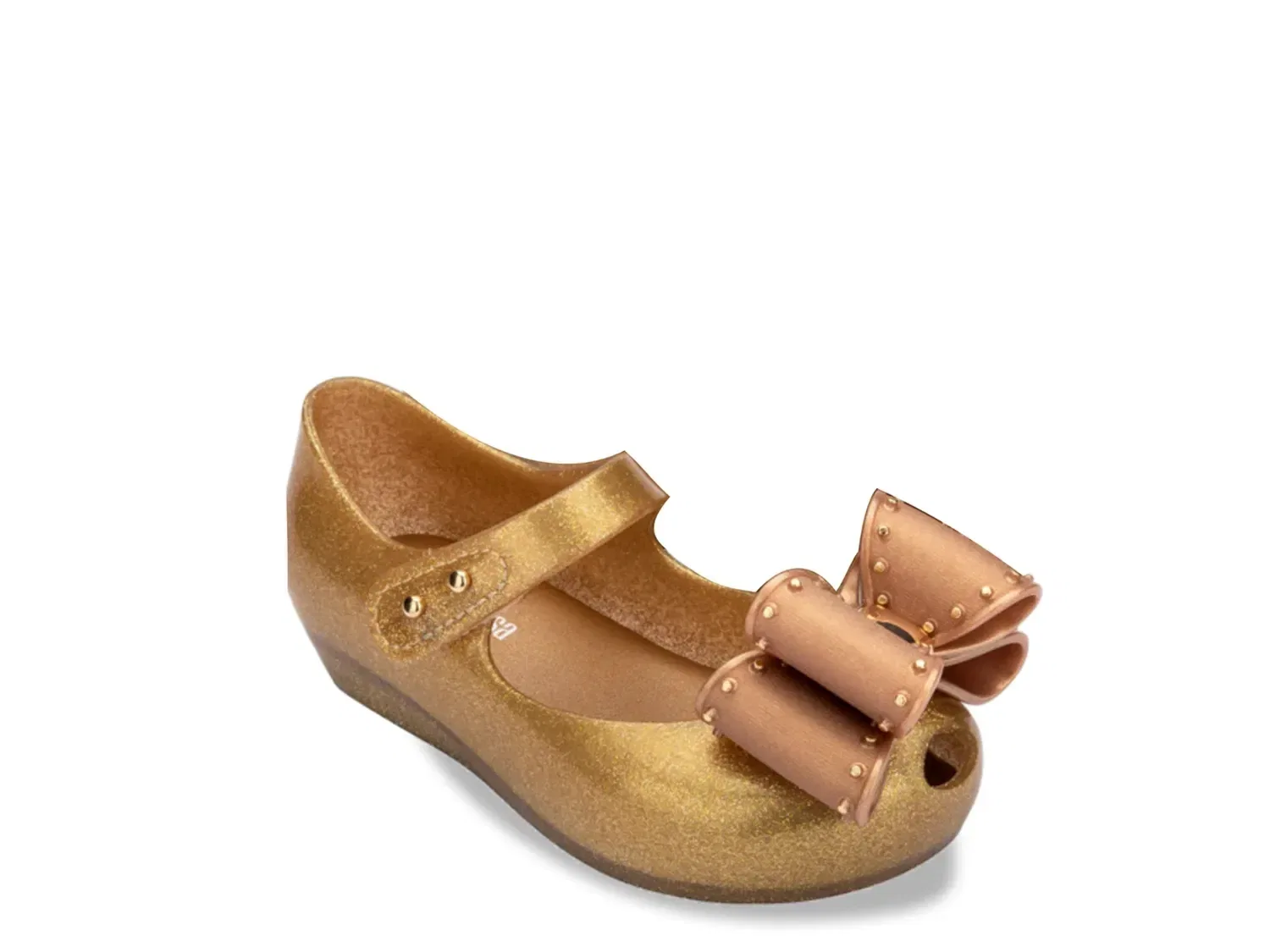 Туфли-лодочки Ultragirl Classic Bow Jelly, Mini Melissa, золотистый металлик/таупе