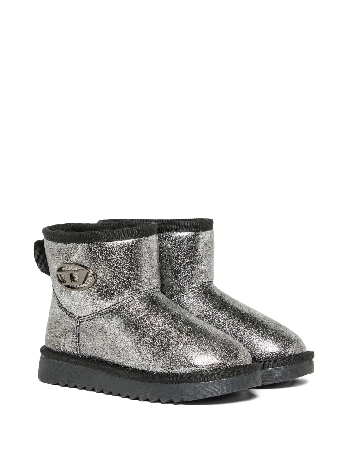 Ботинки Oval D серебристые Diesel, серебристый