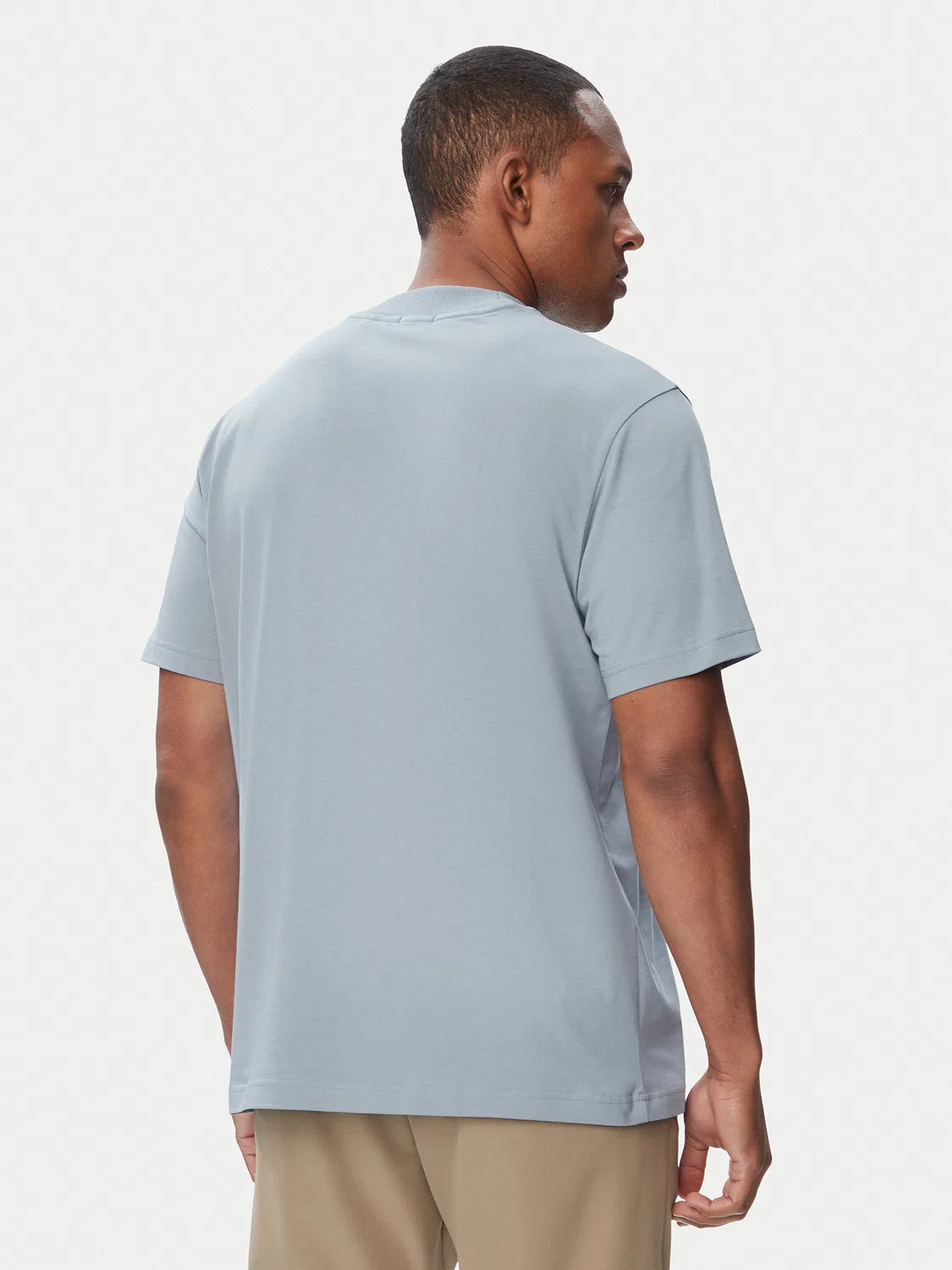 Мужская футболка свободного кроя Tee Collar Boss, темно-серый — фото 3