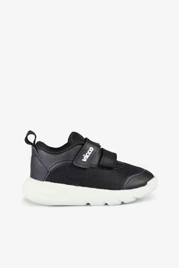 Детские спортивные кроссовки для девочек с липучкой Vicco, Black