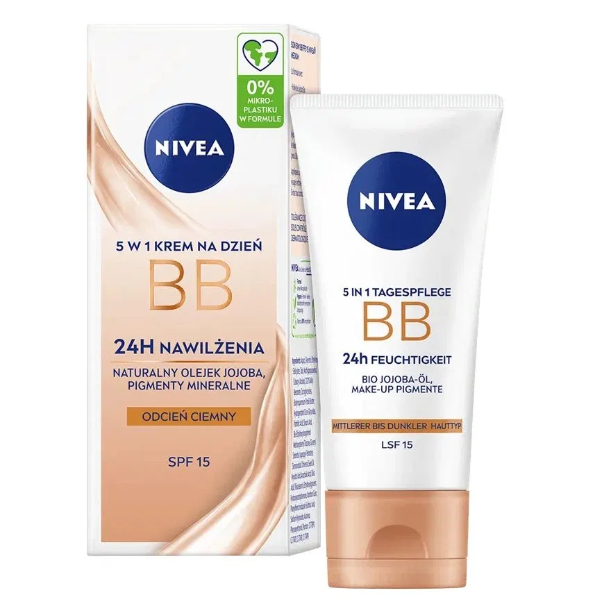 BB-крем 5в1 с SPF15, оттенок Ciemny, 50 мл, Nivea