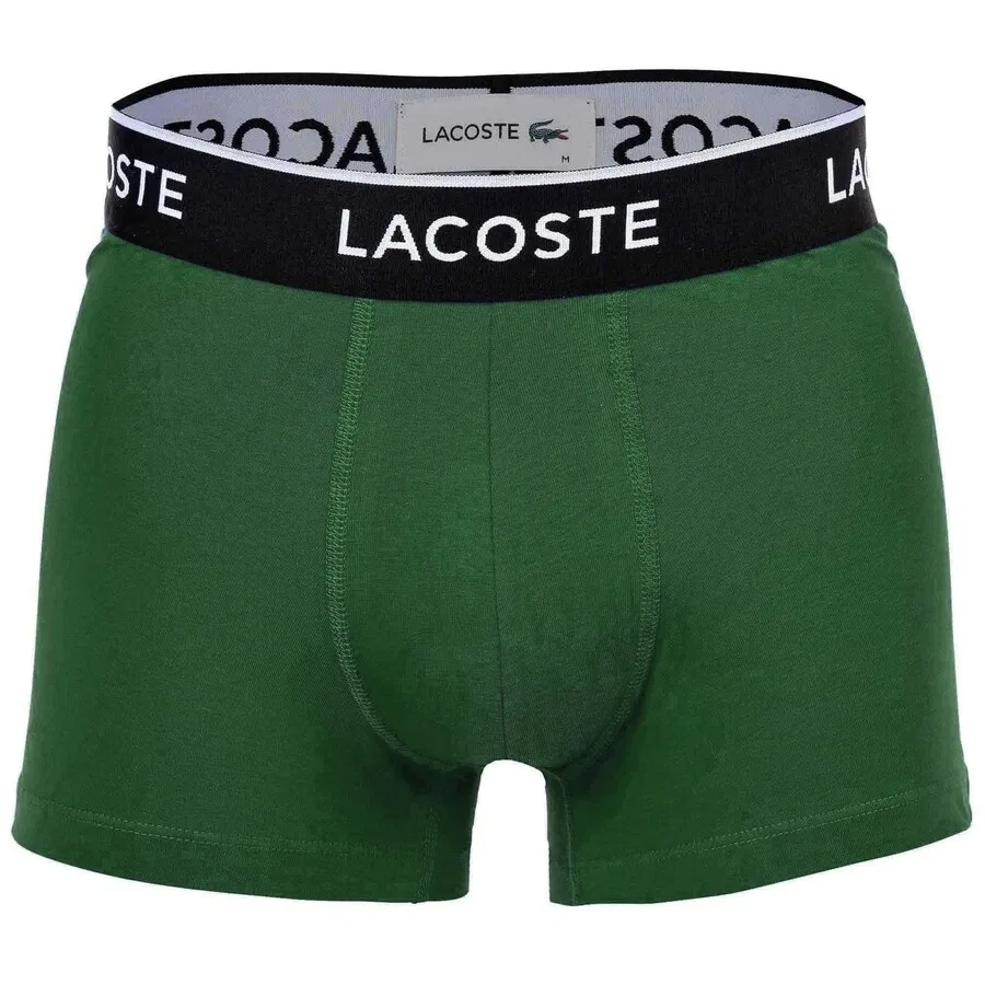 Боксерские шорты LACOSTE зеленого и черного цвета — фото 2