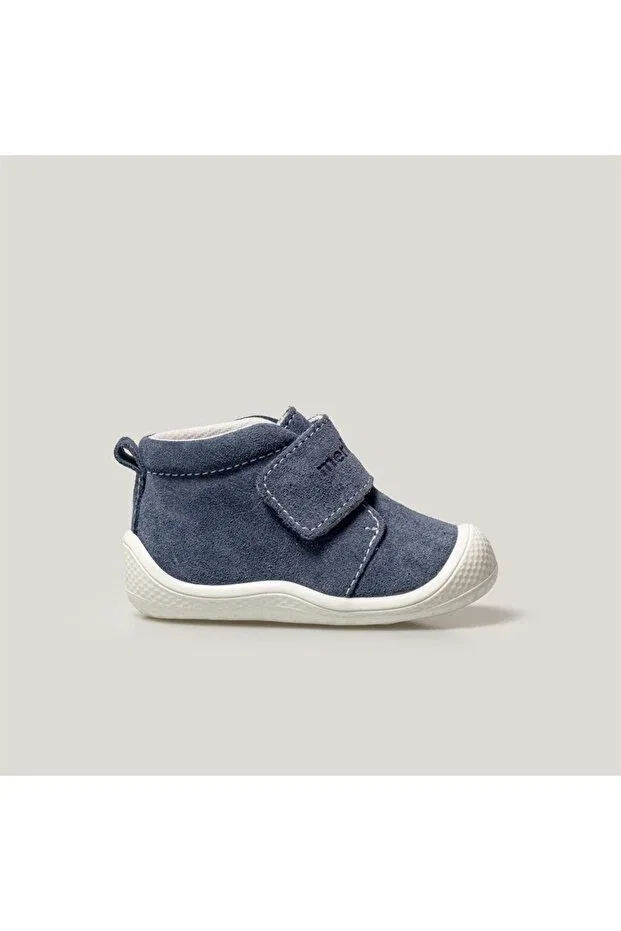 Детские ботинки для девочек с принтом Stride suede first step boots Merli&Rose, Jeans — фото 4