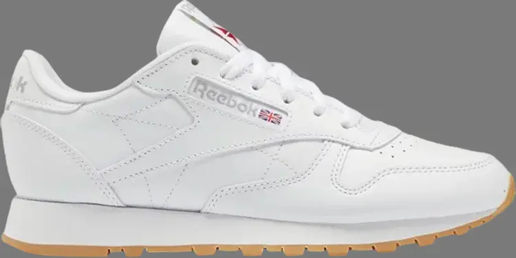 

Кроссовки wmns classic leather 'white grey gum' Reebok, белый