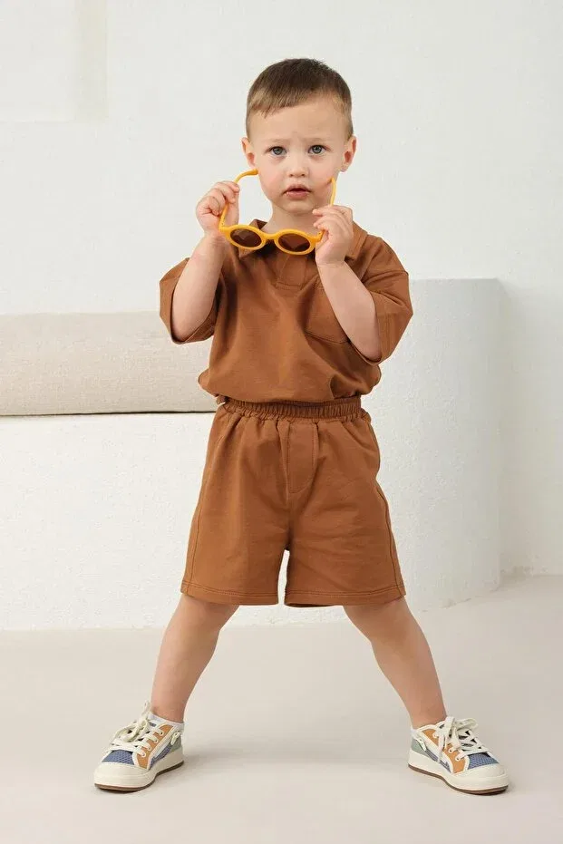 Детские шорты для мальчиков свободного кроя Mioma Kids, Brown