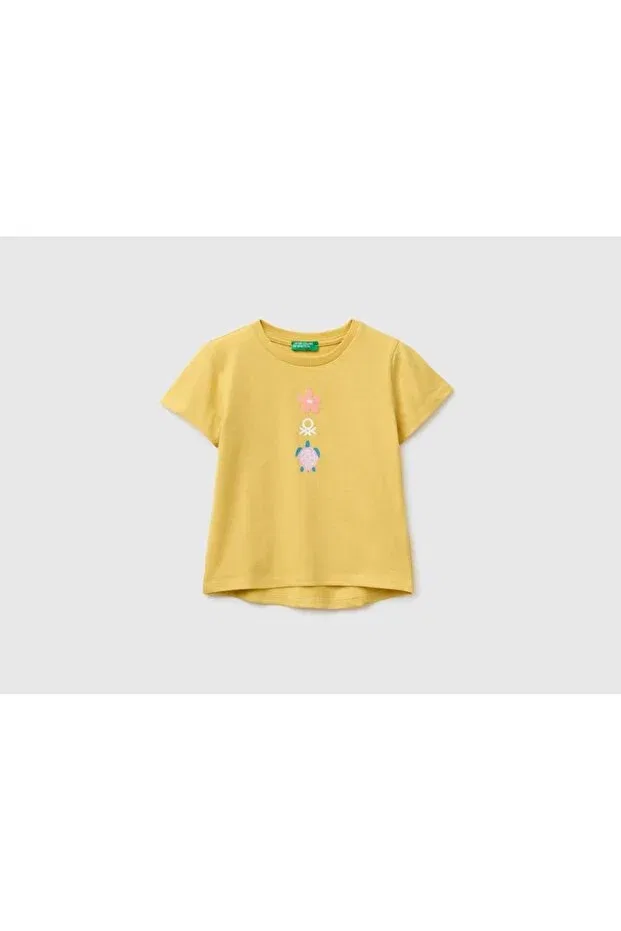 Детская футболка для девочек с принтом Tropical United Colors Of Benetton, Hardal