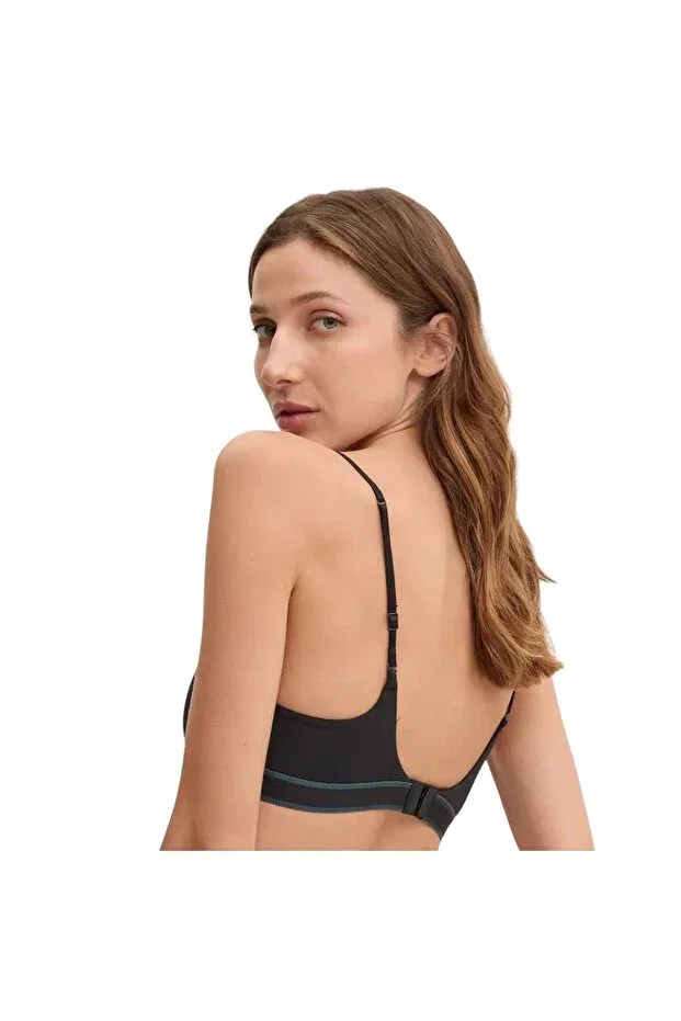Женский спортивный бюстгальтер хлопковый Calvin Klein, Black — фото 3