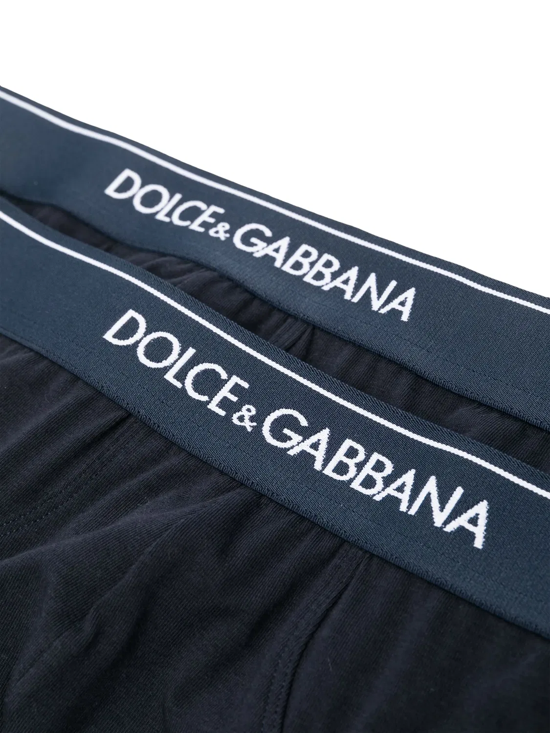 Трусы-слип с логотипом Dolce & Gabbana (упаковка из двух), темно-синий — фото 4