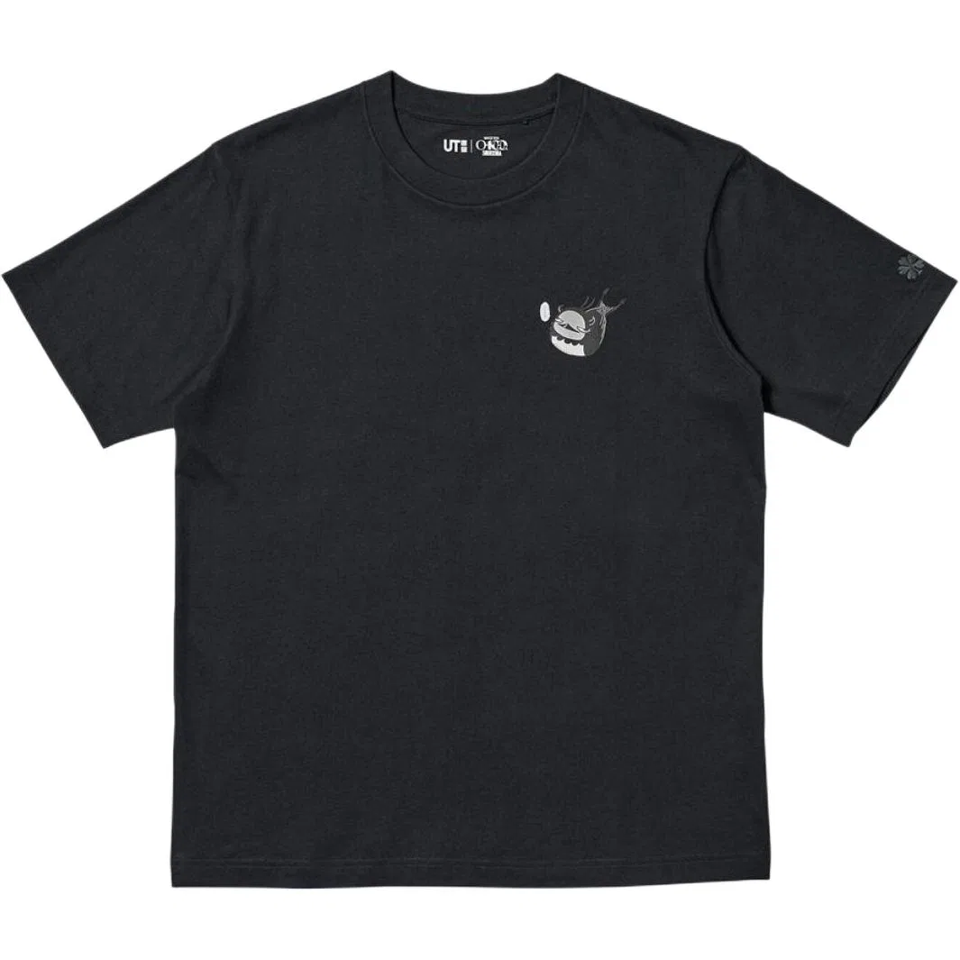Футболка с круглым вырезом Black Clover Collaboration Unisex Black Crew Neck Moderate UNIQLO