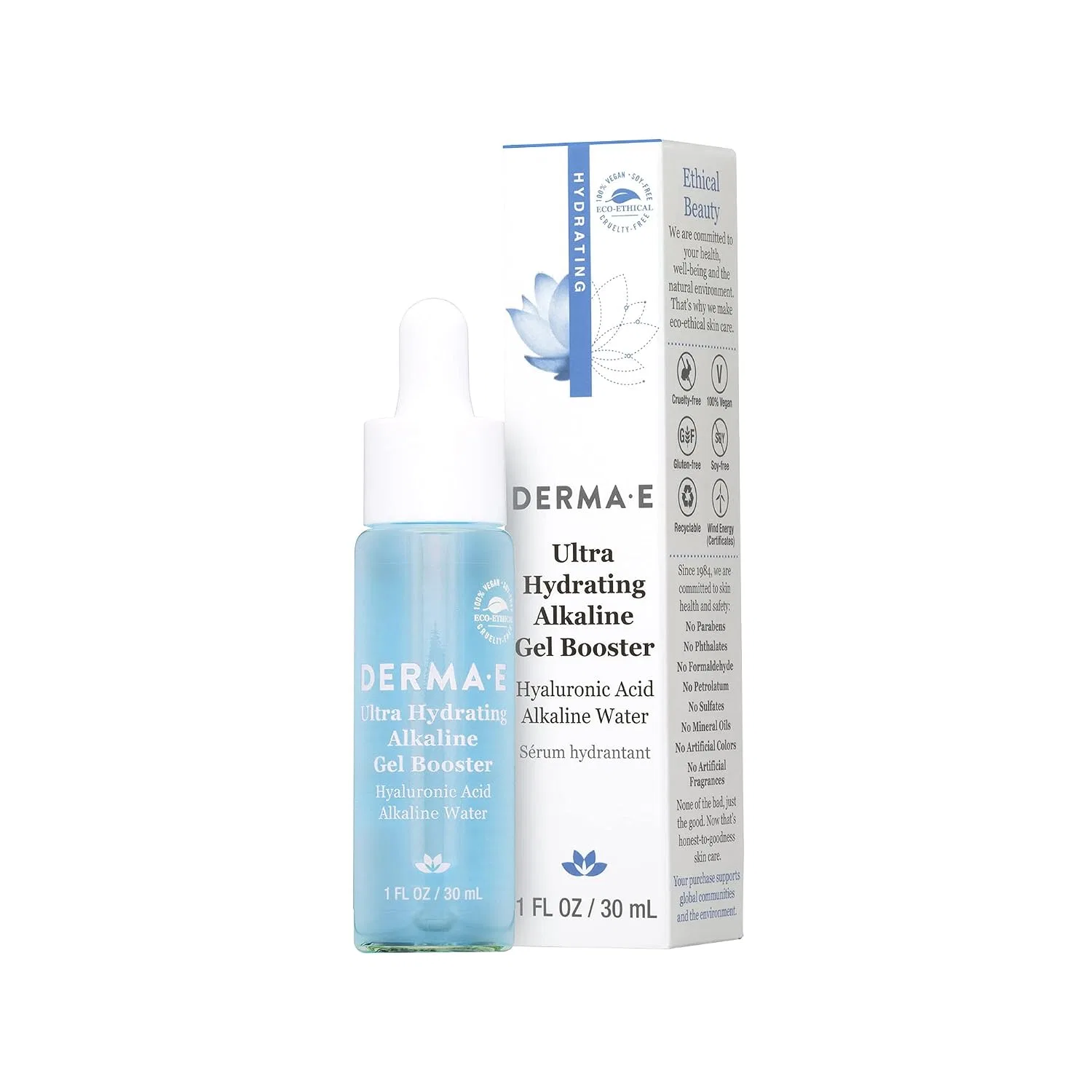 Увлажняющий гель-бустер с гиалуроновой кислотой Derma E, 30 мл — фото 2