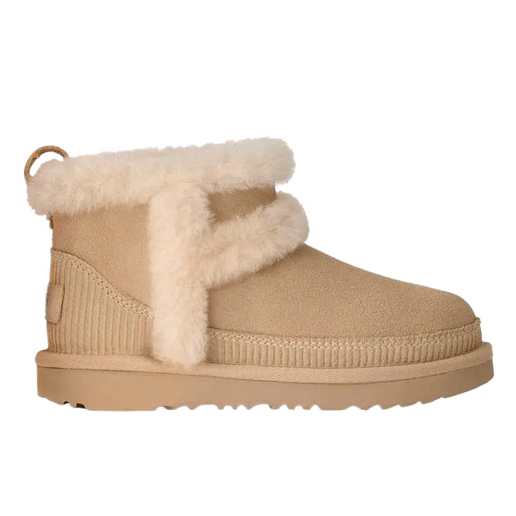 Детские зимние снежные ботинки UGG Classic Novelty, Sand Castle Brown — фото 3