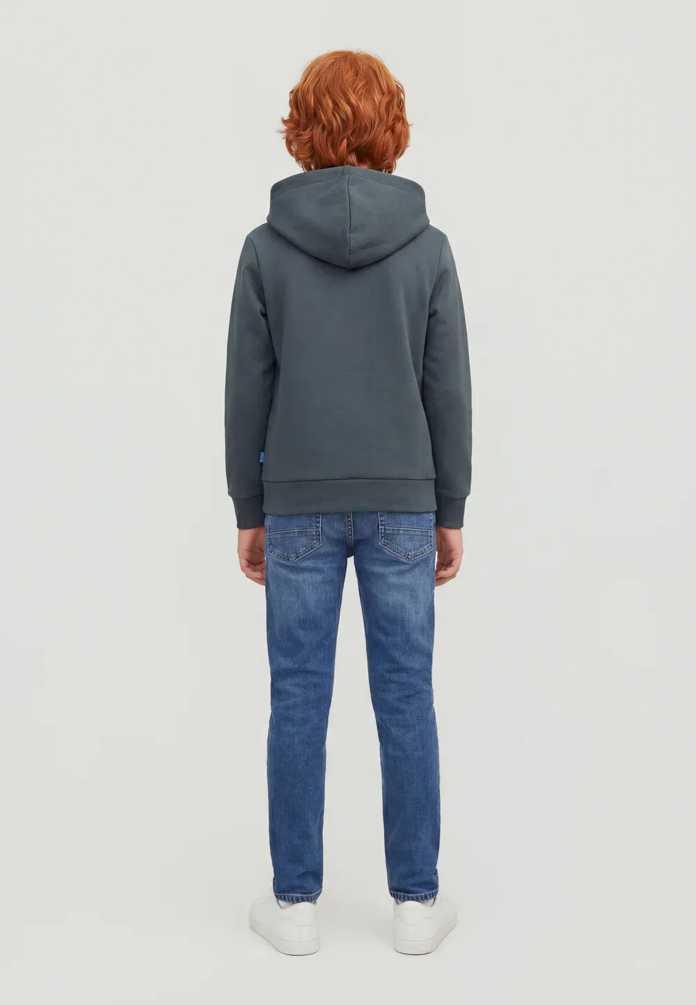 Толстовка Jjelogo sweat hood 2 col aw26 sn jnr - hoodie Jack & Jones Junior, Turbulence — фото 2
