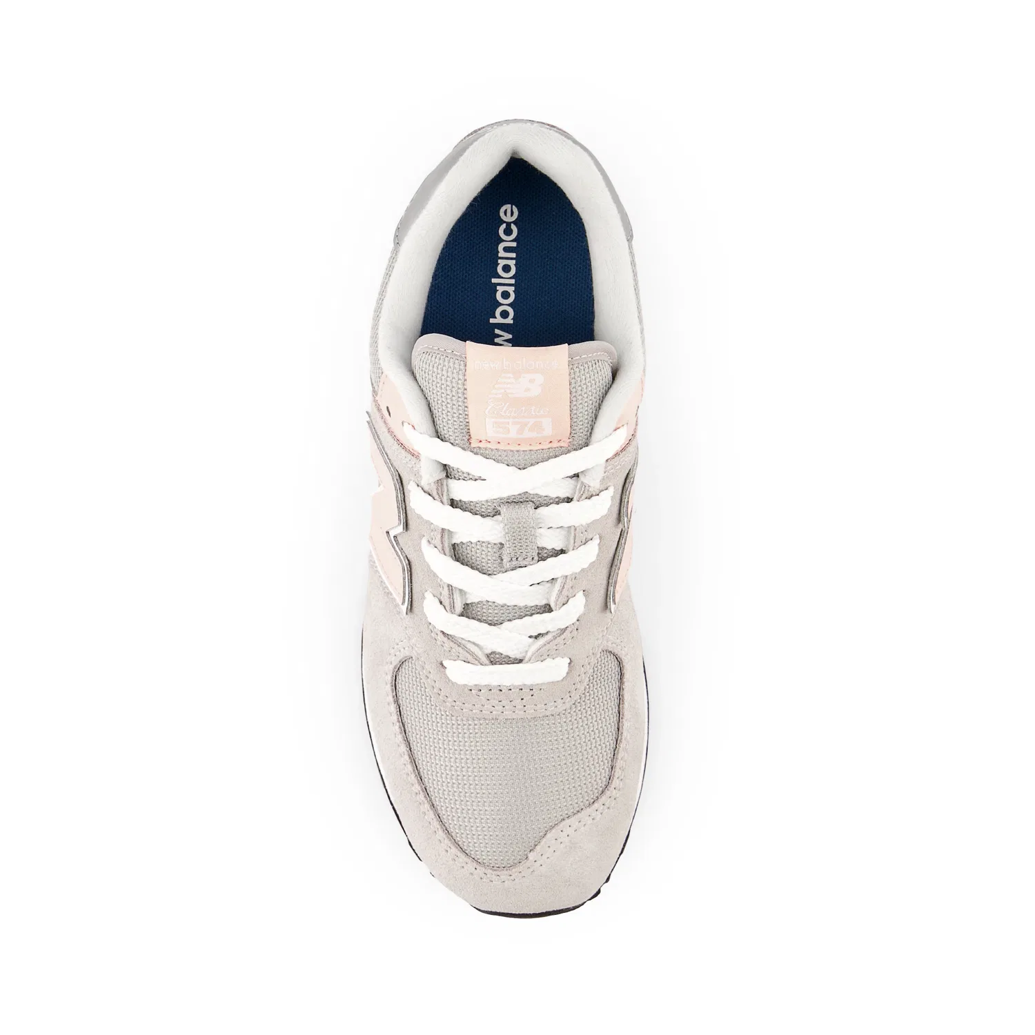 Детские кроссовки с низким верхом New Balance 574, Light Gray/Pink/Silver — фото 4