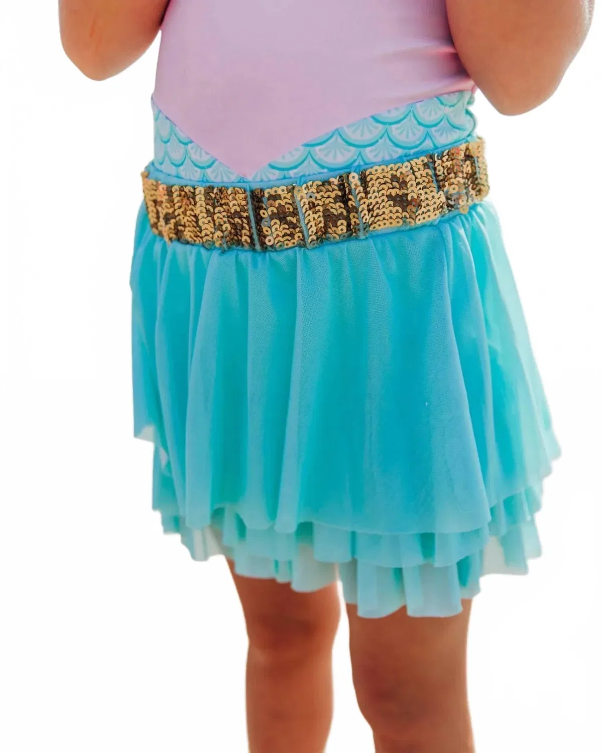 Детская юбка для девочек с блестящим поясом Sea Princess Skirt feather 4 arrow, Aqua Crystal