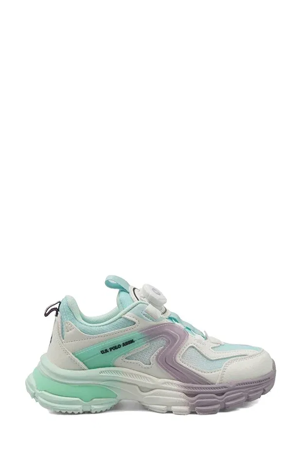 Детские спортивные туфли для девочек с коротким каблуком Tully jr 6fx white U.S. Polo Assn., White-102155834