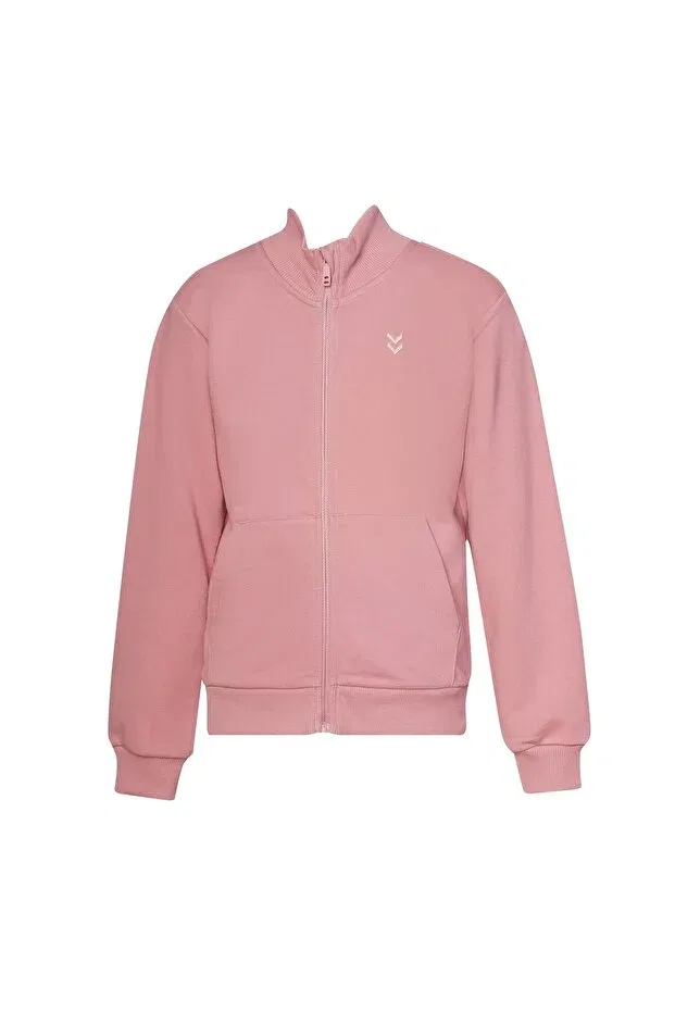 Детские свитшот с застежкой-молнией для девочек хлопковый Pulse Hummel, Pink — фото 2