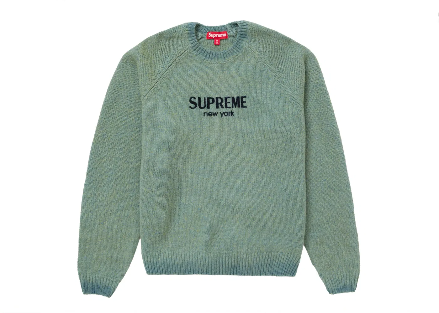 Мужской свитер с принтом Flocked Logo Supreme, Green