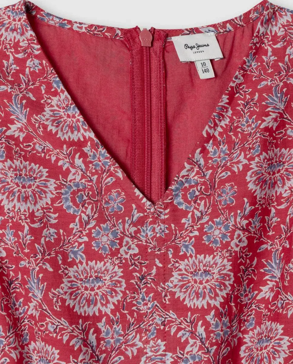 Детский комбинезон для девочек с принтом Imma Pepe Jeans, Red — фото 3