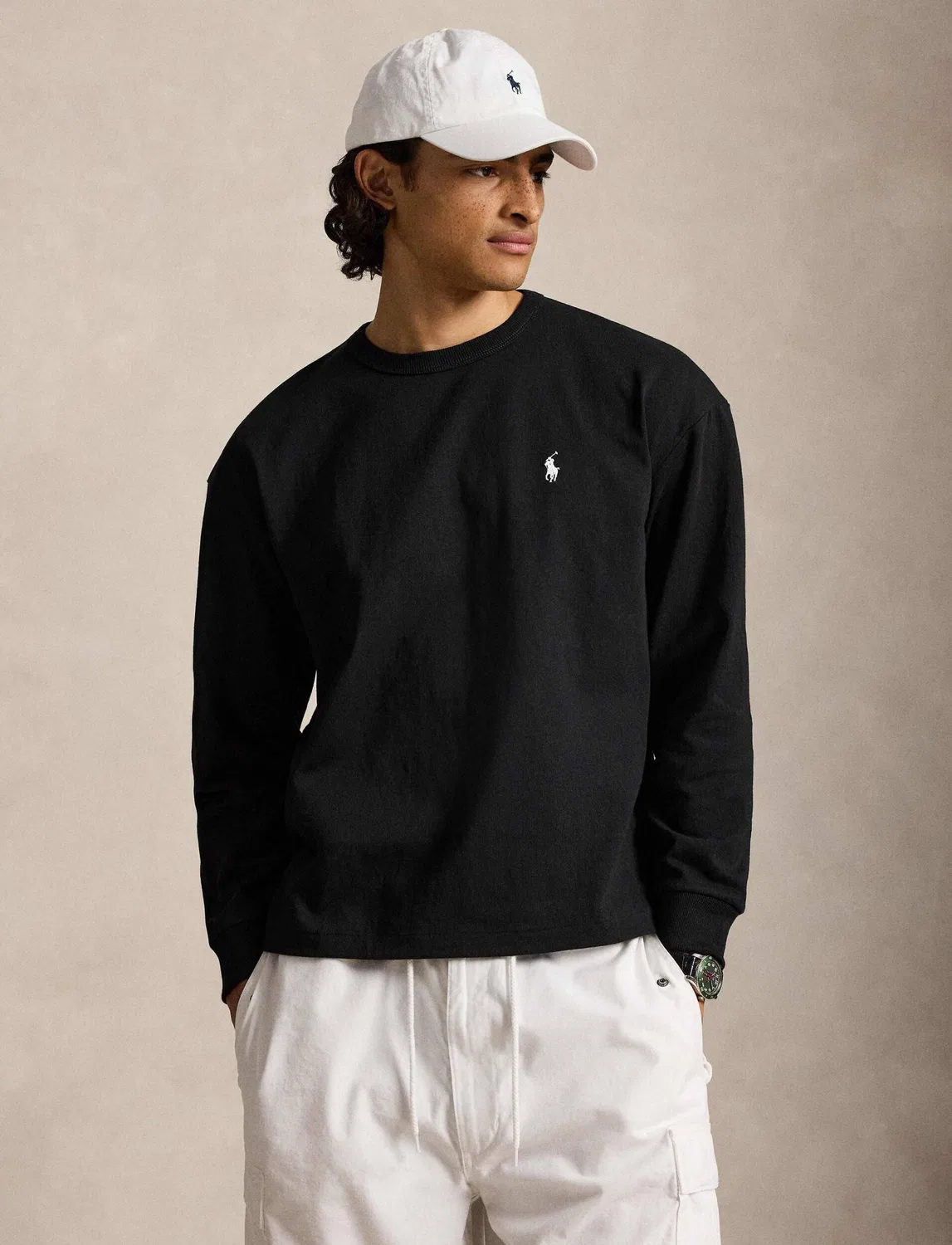 Толстовка Relaxed Fit Polo Ralph Lauren, черный