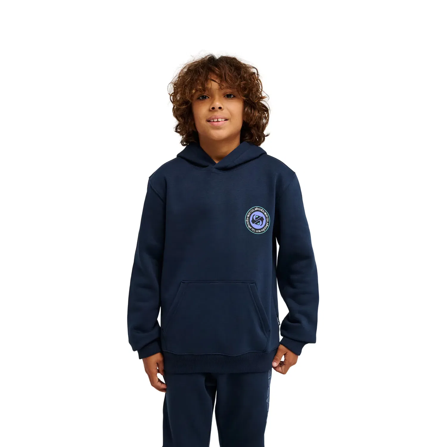 Детская худи для мальчиков с принтом Quiksilver, Azul Marino