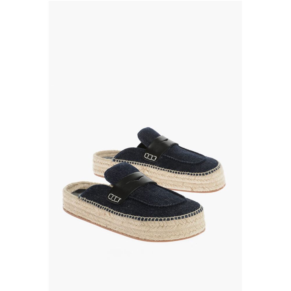 Джинсовые мюли с подошвой из рафии J.W. Anderson, Blue