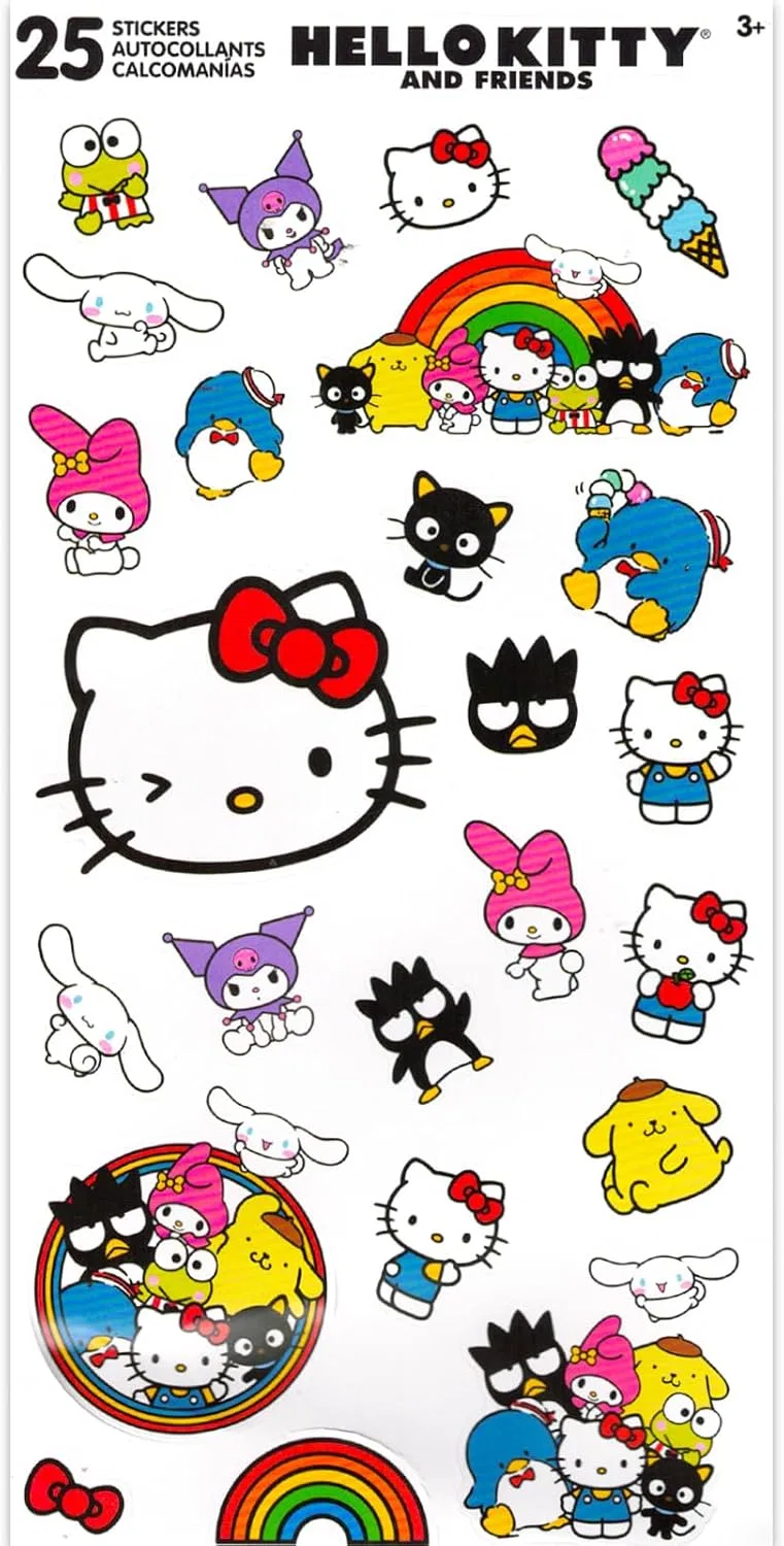 Набор блесков для губ Hello Kitty 2 шт. с брелком, наклейками — фото 3