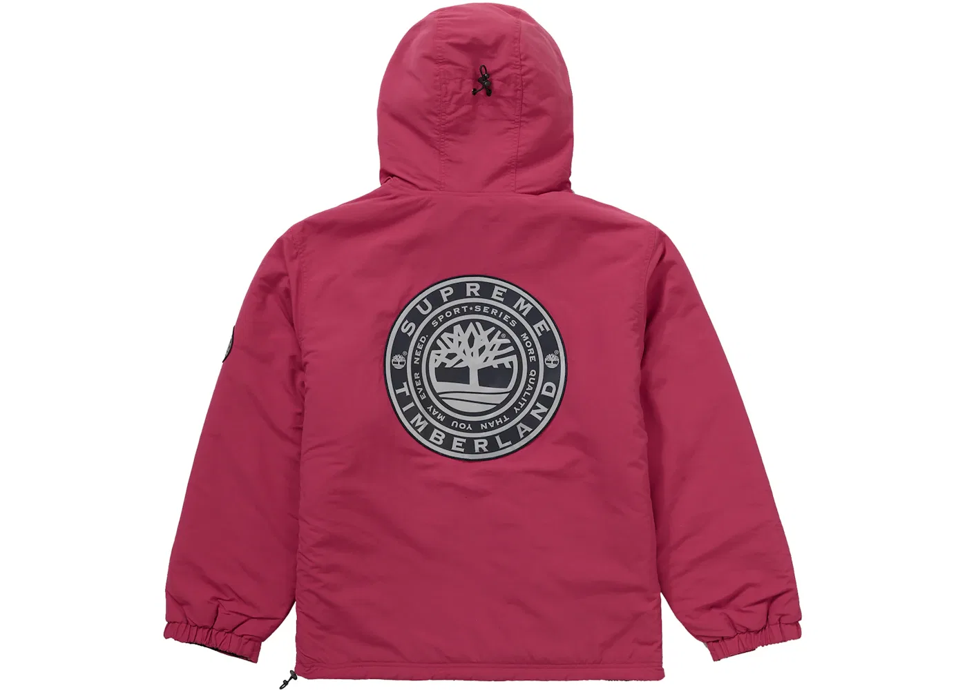 Мужская куртка из рипстопа с принтом Supreme Timberland Reversible Ripstop Jacket, Burgundy — фото 3