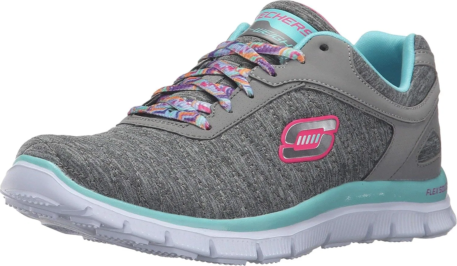Детские кроссовки для девочек Skech Appeal Skechers, Gray/Aqua — фото 2