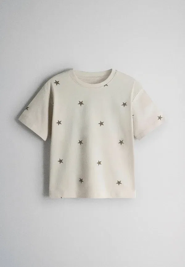 Пижамный комплект из 4 предметов с коротким рукавом The Set, light blue, brown, cream, светло-голубой/коричневый/кремовый — фото 4