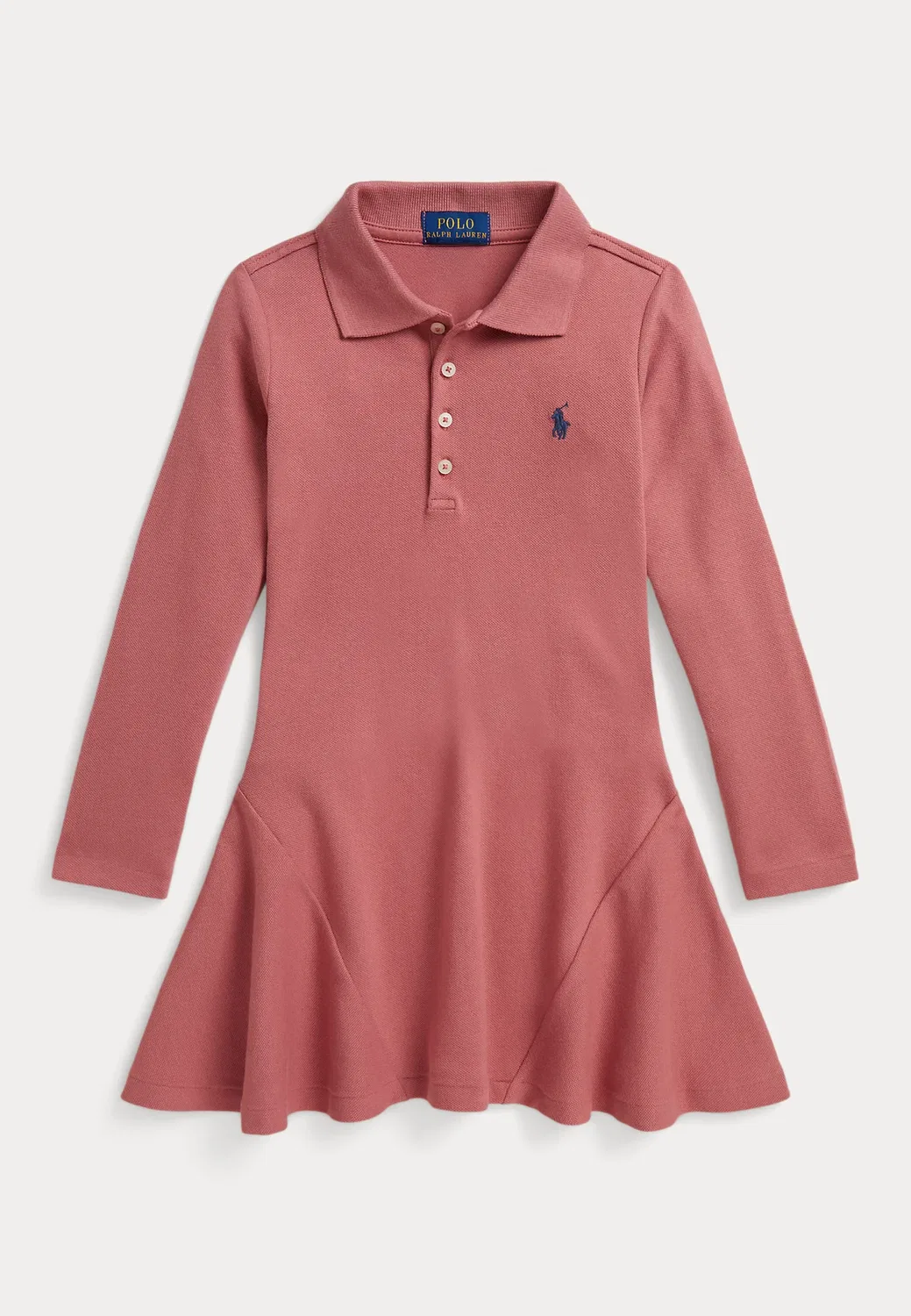 Платье-Поло из эластичной сетки, 2-6 лет - повседневное платье Polo Ralph Lauren, Canvas Pink