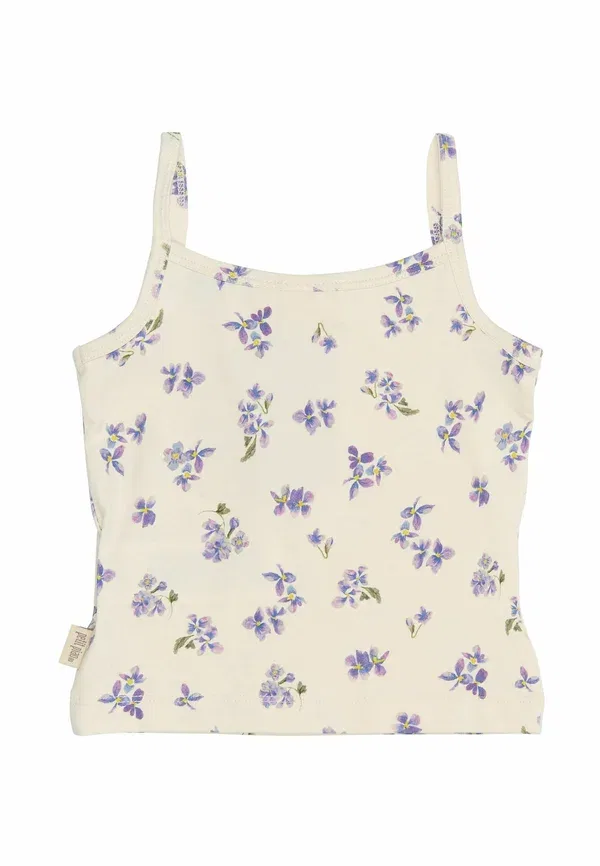 Майка-комплект из 2 шт Floral Star Petit Piao, Eggnog Viola AOP, фиолетовый — фото 4