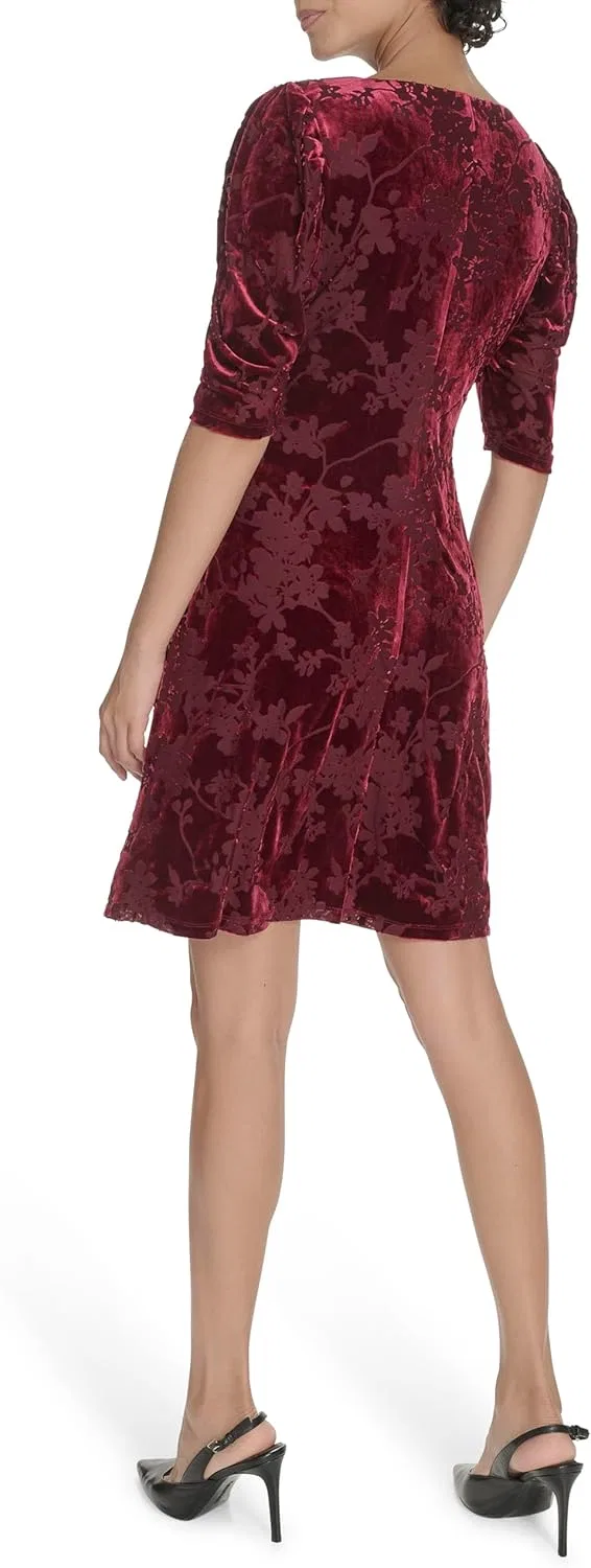 Женское платье-футляр с рукавами-фонарик Tommy Hilfiger, Beet Red — фото 4