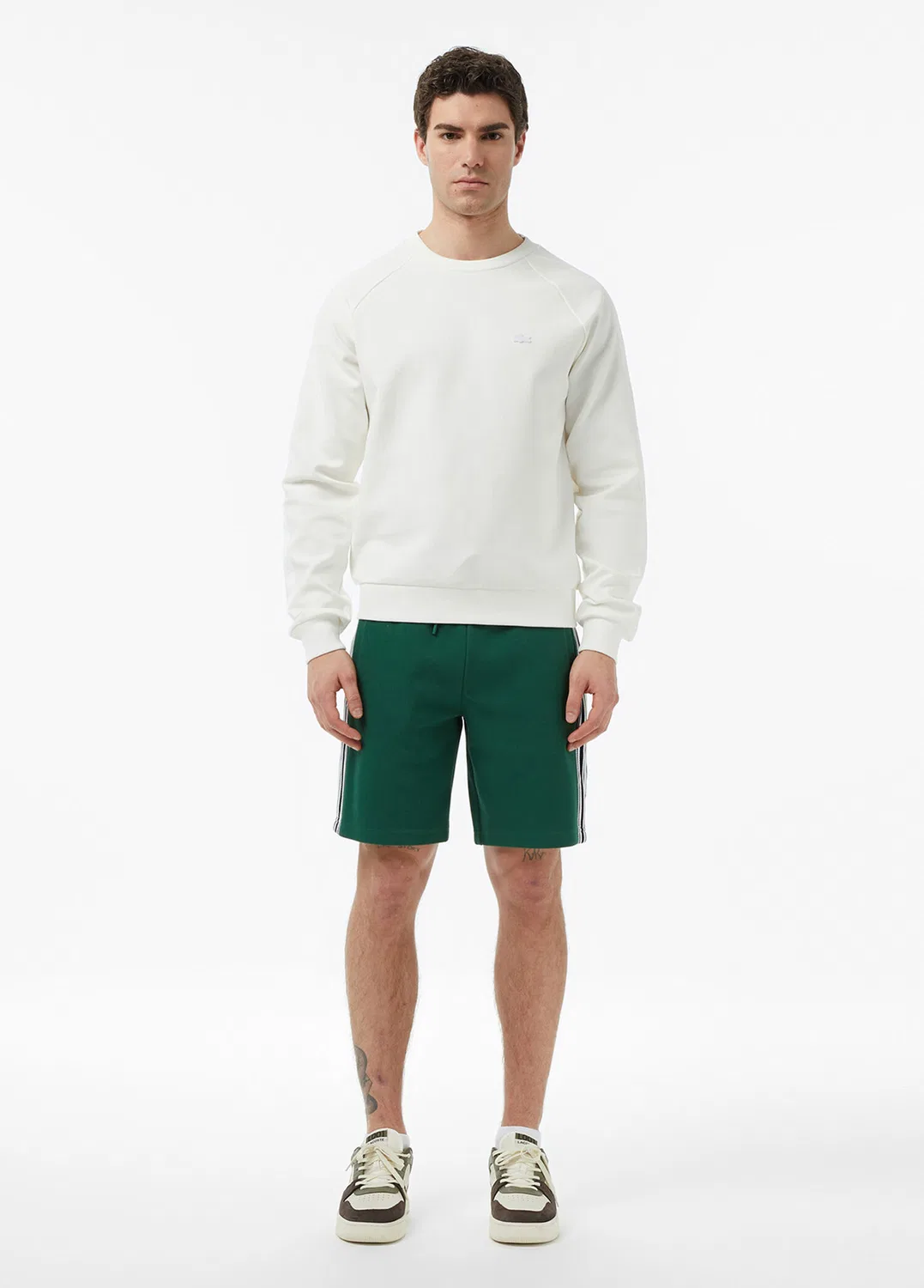 Свитшот Classic Fit Lacoste, кремовый — фото 4