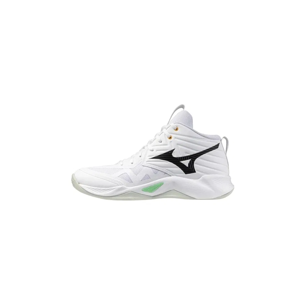 Детские волейбольные кроссовки с легким гибким дизайном Wave Momentum Pro Mid Mizuno
