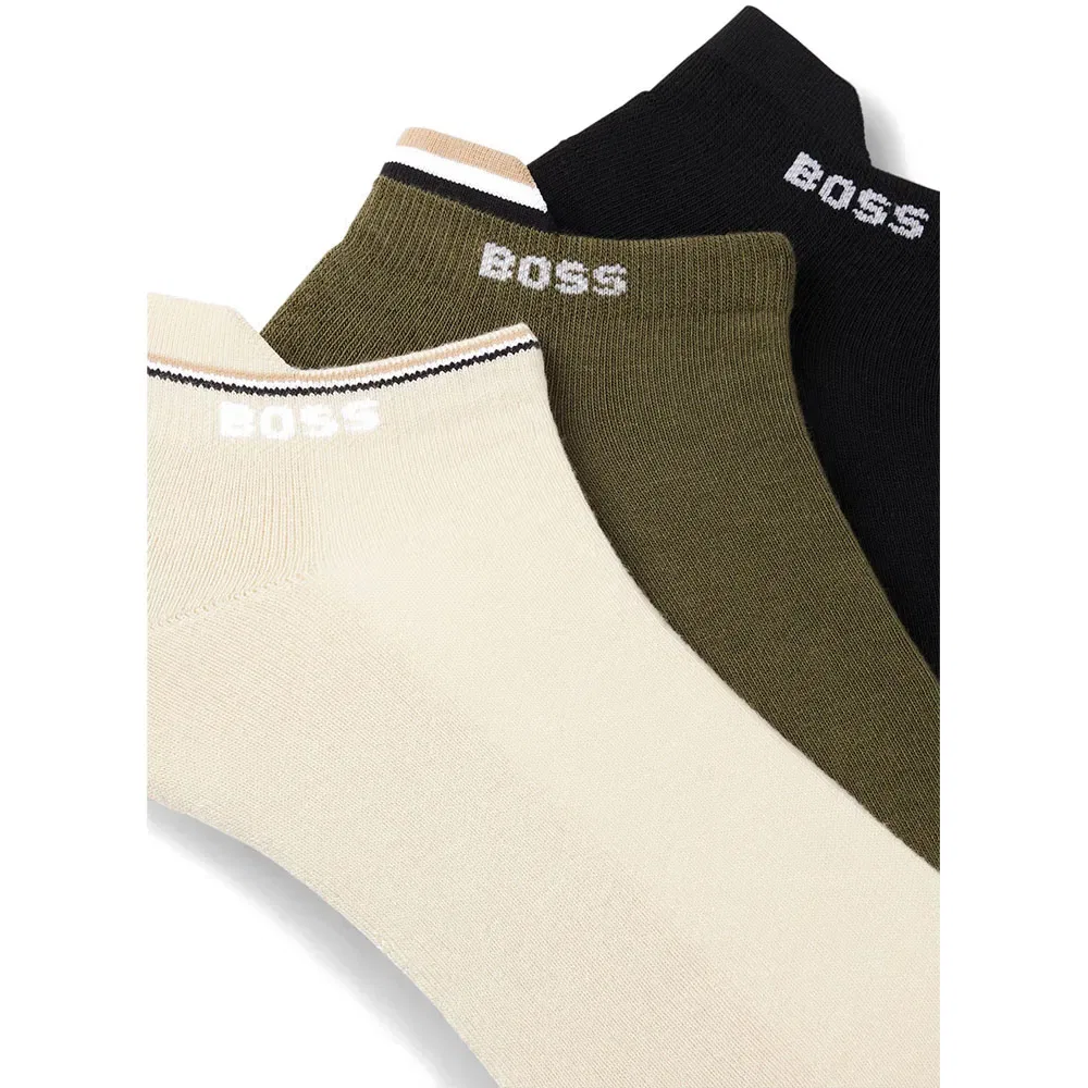 Мужские носки-невидимки с плотной подошвой, 3 пары BOSS, Multicolor — фото 2