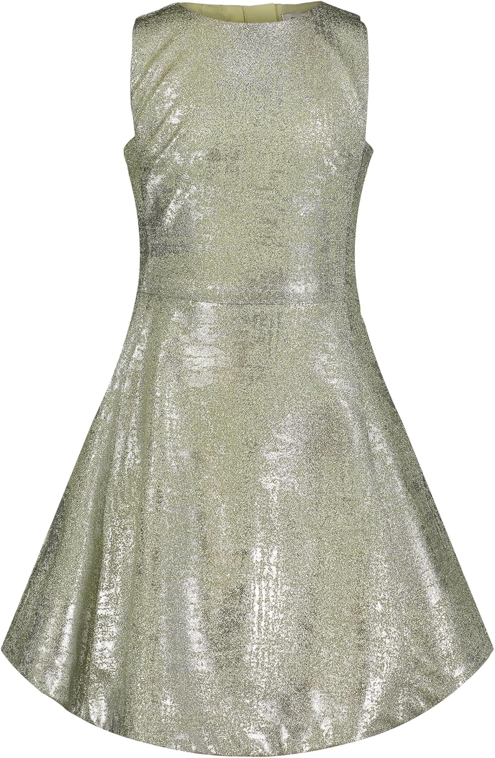 

Платье для вечеринки без рукавов Calvin Klein для девочек, облегающий силуэт, круглый вырез и застежка-молния сзади, Tender Yellow