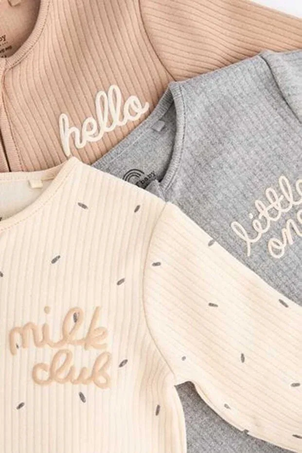 Детский комбинезон хлопковый комплект из 3 предметов Next Baby, Multicolor — фото 3