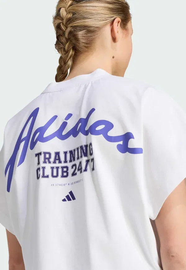 Футболка с графическим принтом Primelift для тренировок - футболка с принтом Adidas Performance, белый — фото 3