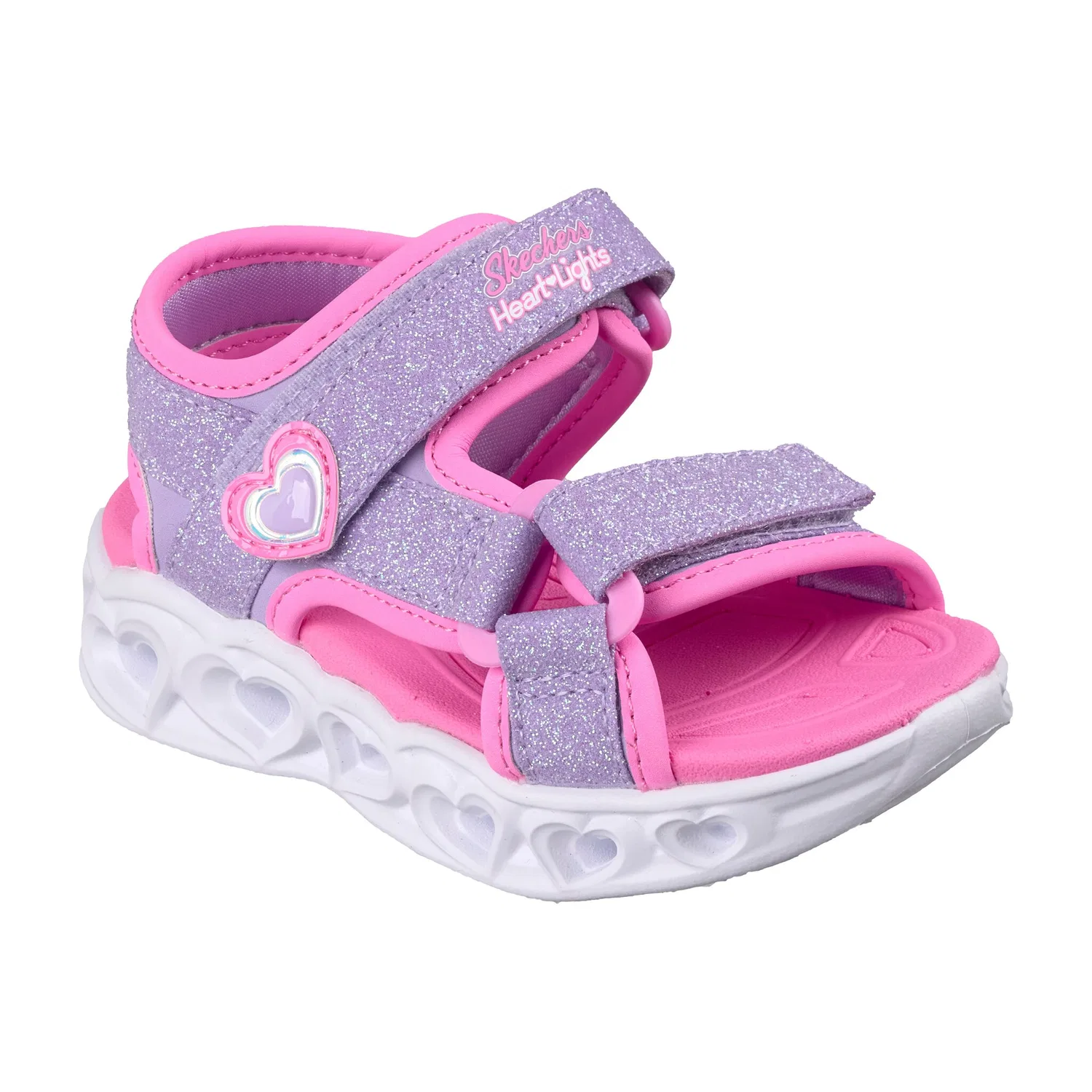 Детские сандалии с подсветкой Skechers HEART LIGHTS SANDALS, Lavender-Pink