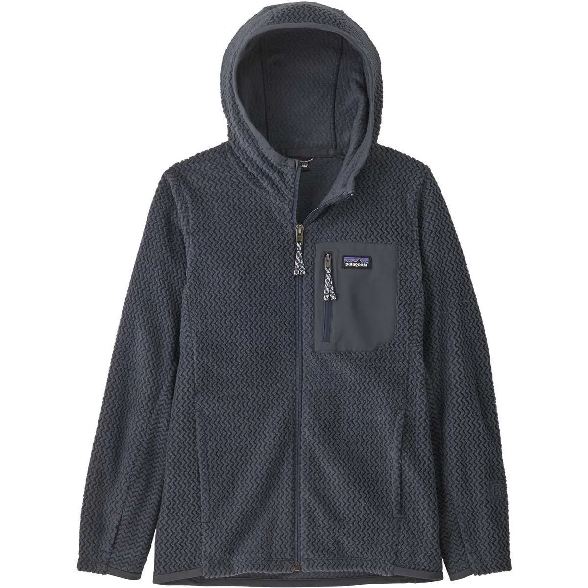 Флисовая кофта с капюшоном и полной молнией R1 Air Patagonia, Smolder Blue