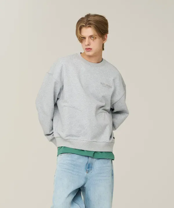 Свитшот корейский, Superdry, Light Melange Grey